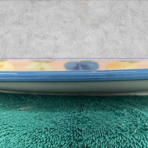 EXTRA LARGE PLATTER -- Fruit Design, Oversized, Hand Painted, Ceramic, Vintage - Picture 5 of 8